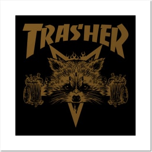 TRASHER (brown) Posters and Art